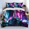 Cyberpunk Motorcycle Sexy Girl Comforter Bedding Set Duvet Cover Bed Set Quilt Cover Pillowcase king Queen 18 - Cyberpunk 2077 Shop