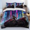 Cyberpunk Motorcycle Sexy Girl Comforter Bedding Set Duvet Cover Bed Set Quilt Cover Pillowcase king Queen 19 - Cyberpunk 2077 Shop