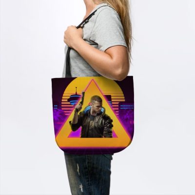 Cyberpunk Male Protagonist City Neon Tote Official Cow Anime Merch