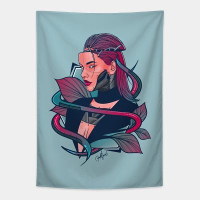Cyberpunk Girl Tapestry Official Cow Anime Merch