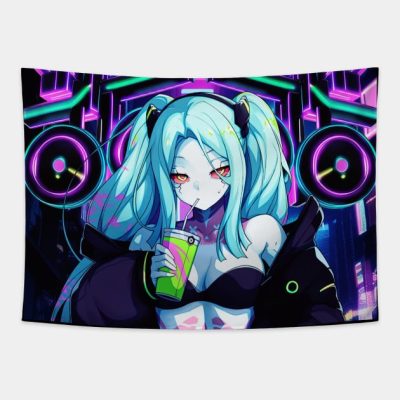 Night City Tapestry Official Cow Anime Merch