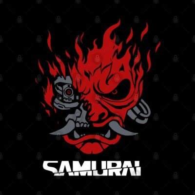 Cyberpunk Samurai Logo Tapestry Official Cow Anime Merch