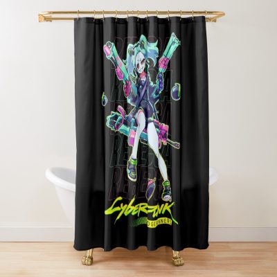 Cyberpunk Edgerunners - Cyberpunk Edgerunners Rebecca Shower Curtain Official Cow Anime Merch