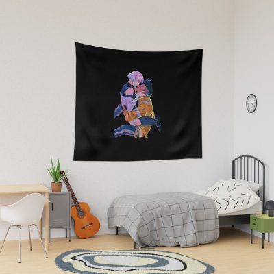 Lucy And David - Cyberpunk Edgerunners Tapestry Official Cow Anime Merch