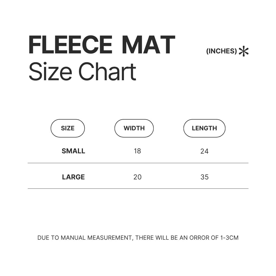 Fleece Mat Size Chart - Cyberpunk 2077 Shop