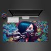 cyberpunk masked girl gamer mouse pad xl size pc gaming computer desk mat for mouse and keyboard xxl mousepad - Cyberpunk 2077 Shop