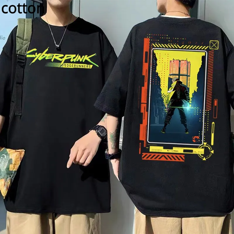 Cyberpunk Edgerunners David Martinez Double Sided Graphic T Shirt Quality Man Cool Black Streetwear Men Women - Cyberpunk 2077 Shop