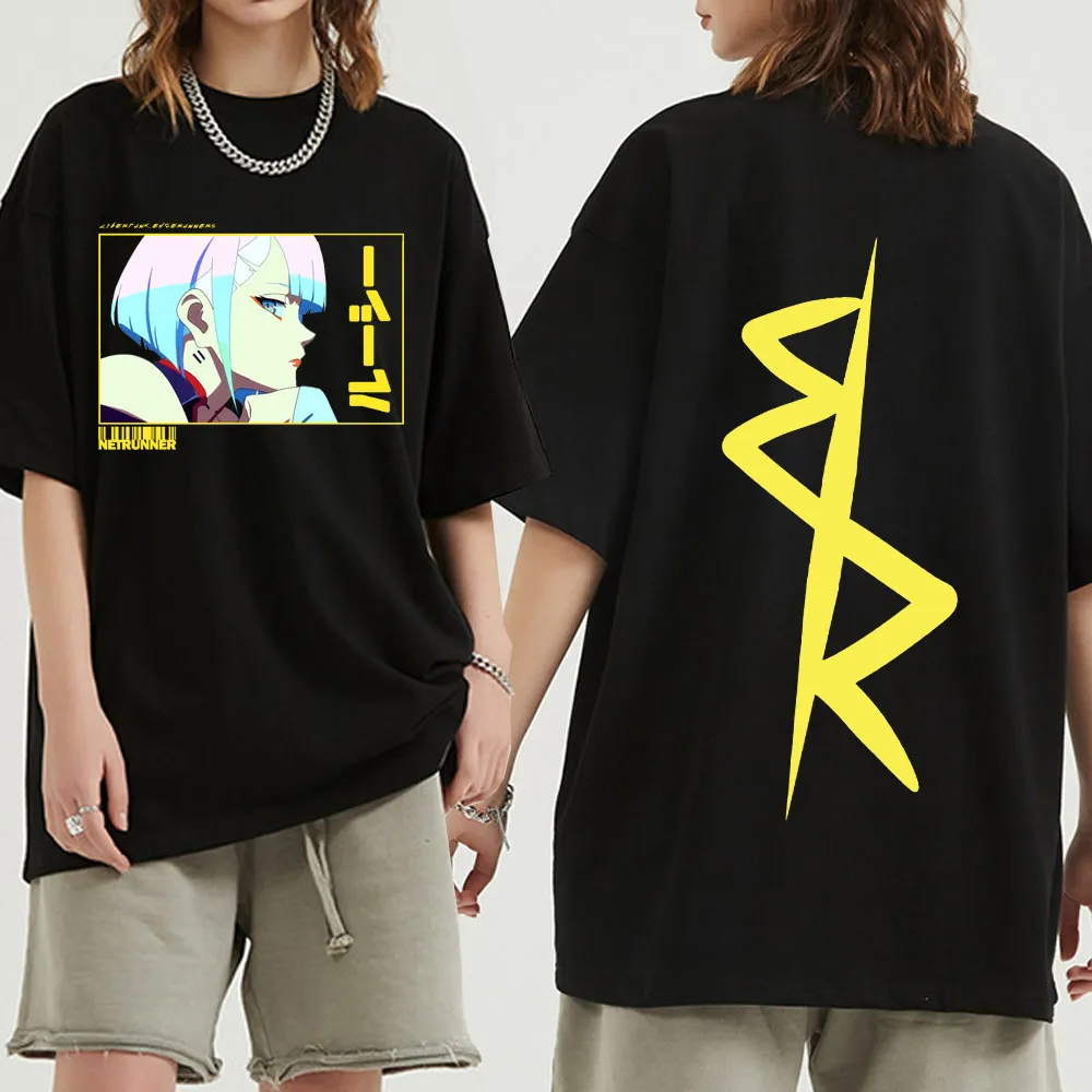 Japanese Anime Lucy Cyberpunk Edgerunners T shirts Printed Streetwear Short Sleeve Graphic Tees Summer Casual Shirts 1 - Cyberpunk 2077 Shop